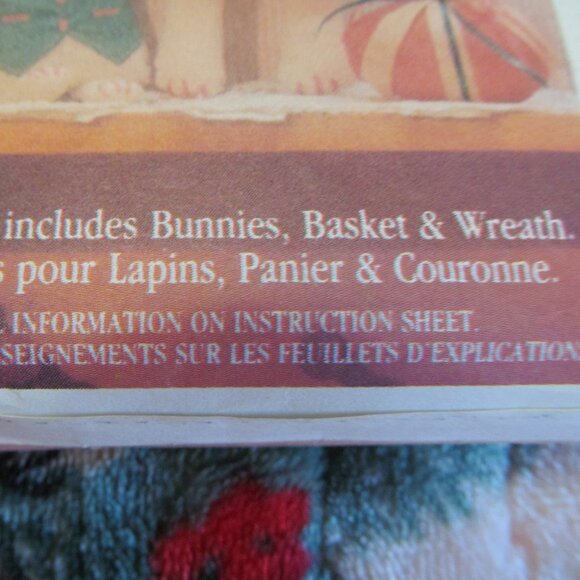 Vtg 1990s Butterick Sewing Craft Pattern 5348 Bunnies, Basket & Wreath UNCUT - Picture 10 of 12